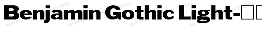 Benjamin Gothic Light字体转换